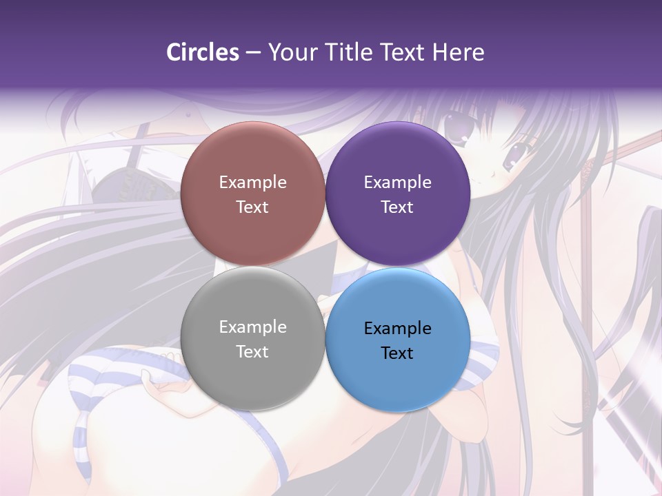 A Woman With Long Hair And Purple Eyes Is Posing For A Picture PowerPoint Template