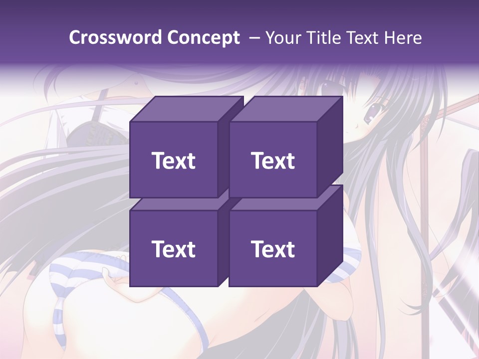 A Woman With Long Hair And Purple Eyes Is Posing For A Picture PowerPoint Template