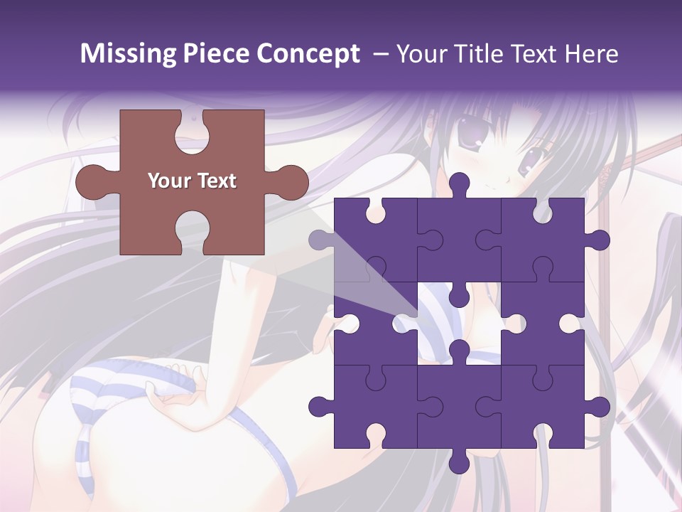 A Woman With Long Hair And Purple Eyes Is Posing For A Picture PowerPoint Template