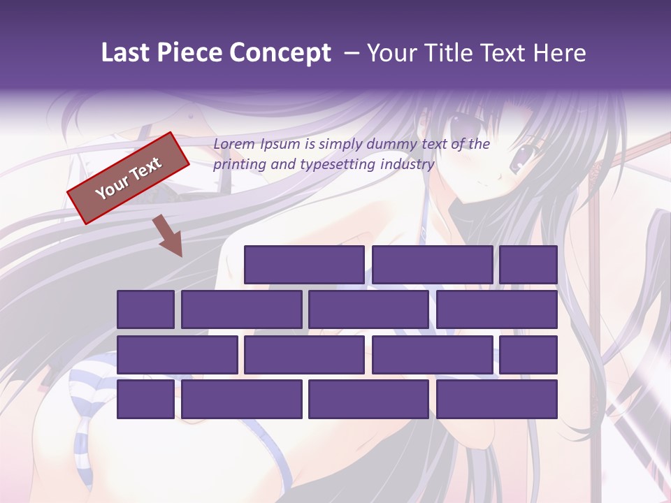 A Woman With Long Hair And Purple Eyes Is Posing For A Picture PowerPoint Template