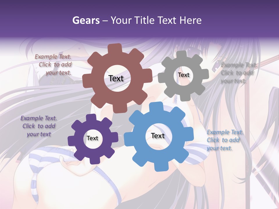 A Woman With Long Hair And Purple Eyes Is Posing For A Picture PowerPoint Template