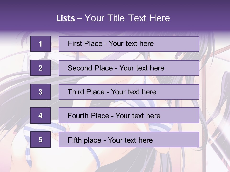 A Woman With Long Hair And Purple Eyes Is Posing For A Picture PowerPoint Template