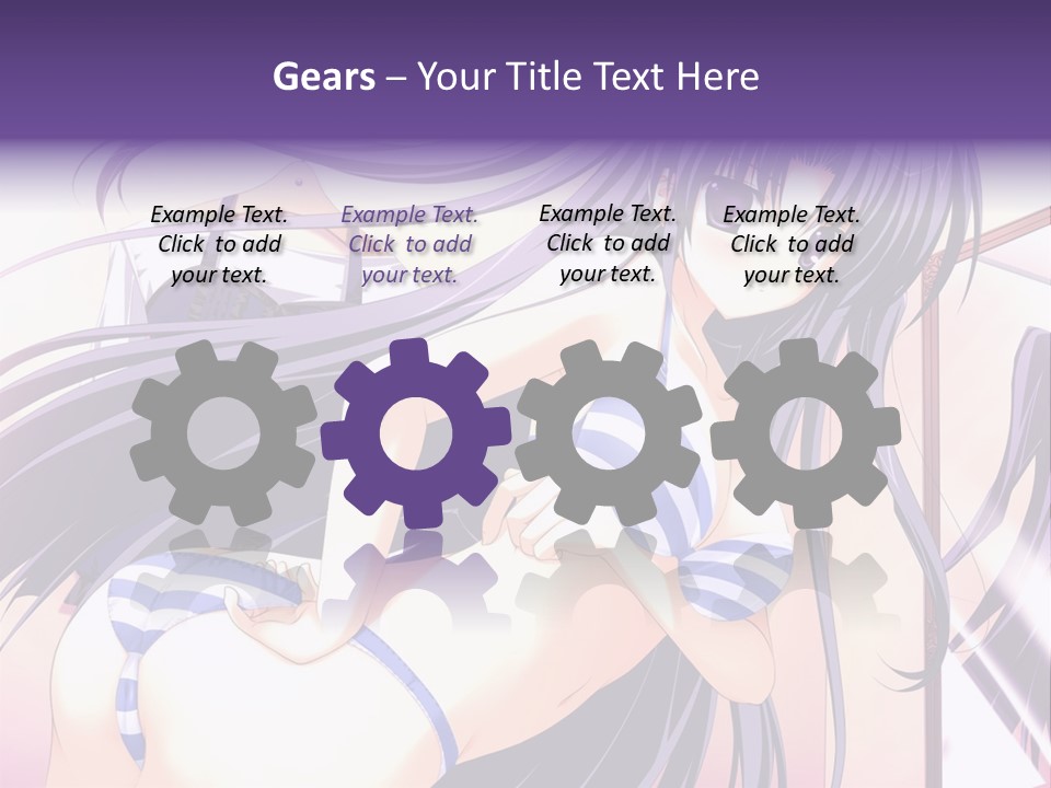 A Woman With Long Hair And Purple Eyes Is Posing For A Picture PowerPoint Template