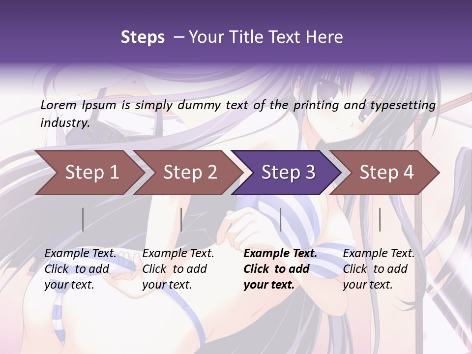 A Woman With Long Hair And Purple Eyes Is Posing For A Picture PowerPoint Template