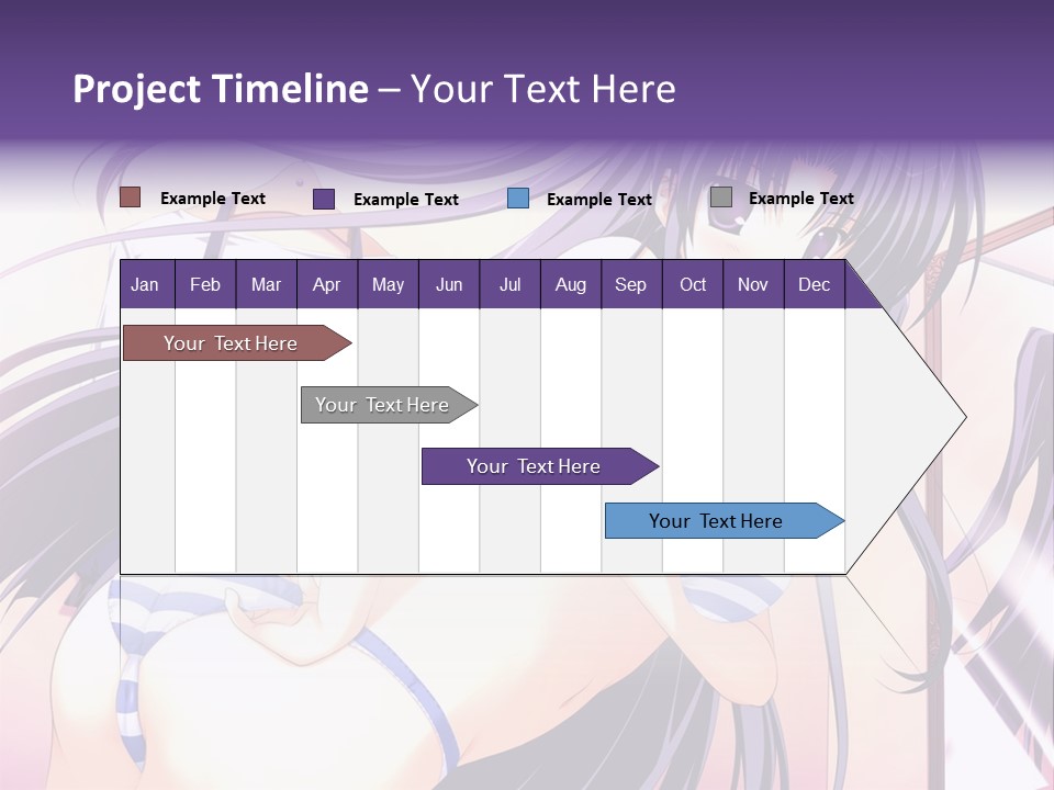 A Woman With Long Hair And Purple Eyes Is Posing For A Picture PowerPoint Template