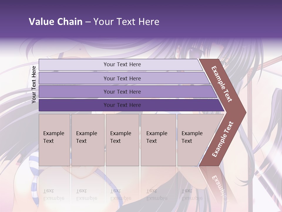 A Woman With Long Hair And Purple Eyes Is Posing For A Picture PowerPoint Template