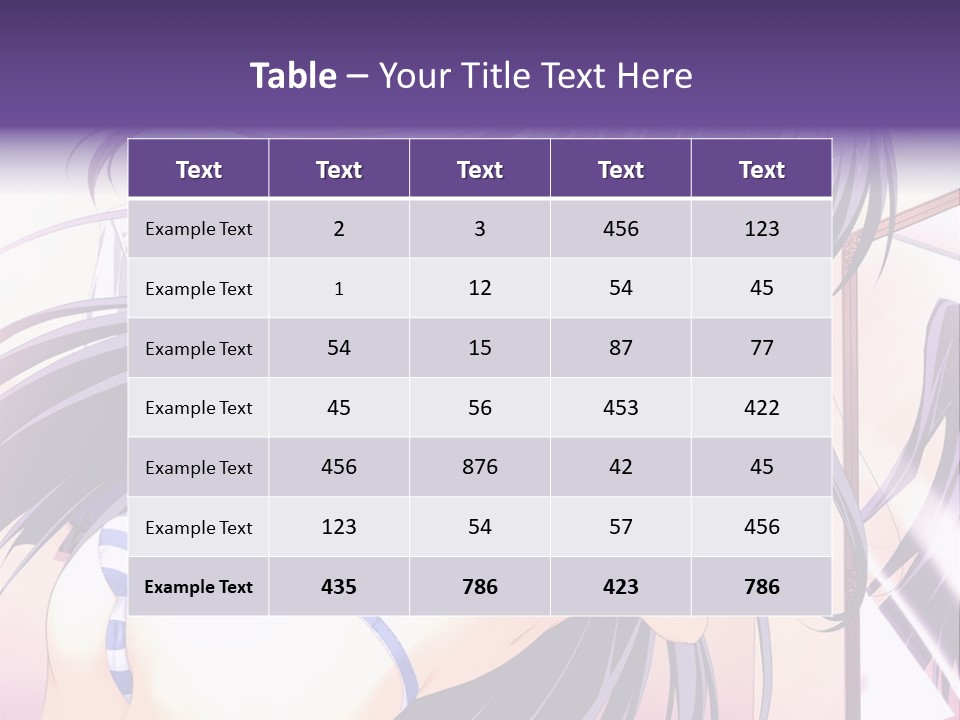 A Woman With Long Hair And Purple Eyes Is Posing For A Picture PowerPoint Template