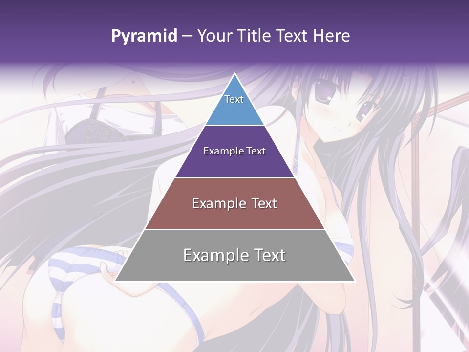 A Woman With Long Hair And Purple Eyes Is Posing For A Picture PowerPoint Template