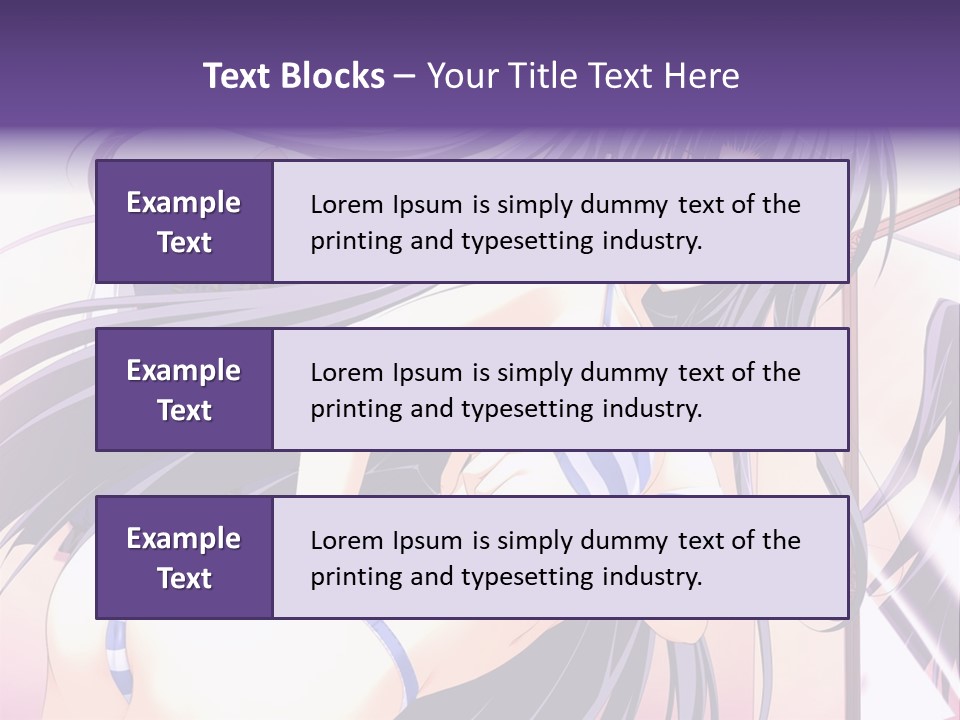 A Woman With Long Hair And Purple Eyes Is Posing For A Picture PowerPoint Template