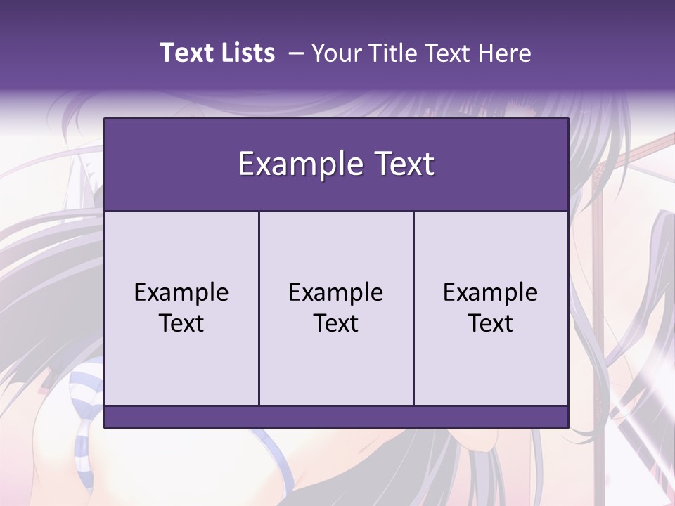 A Woman With Long Hair And Purple Eyes Is Posing For A Picture PowerPoint Template