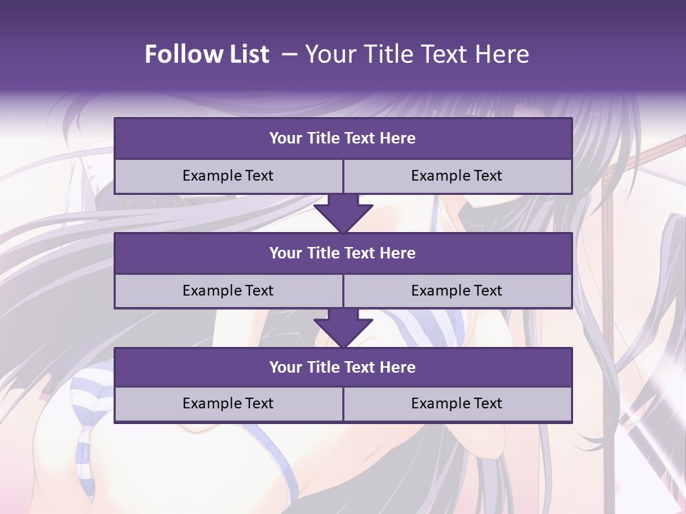 A Woman With Long Hair And Purple Eyes Is Posing For A Picture PowerPoint Template