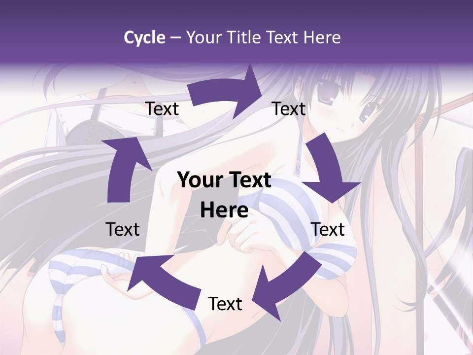 A Woman With Long Hair And Purple Eyes Is Posing For A Picture PowerPoint Template