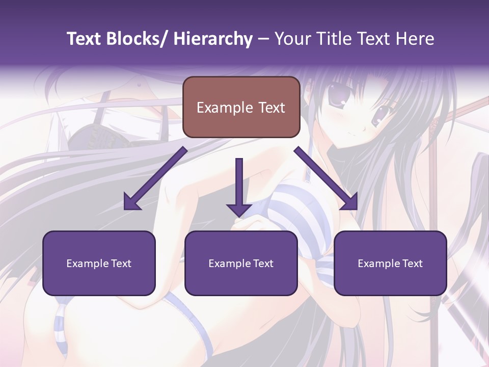 A Woman With Long Hair And Purple Eyes Is Posing For A Picture PowerPoint Template