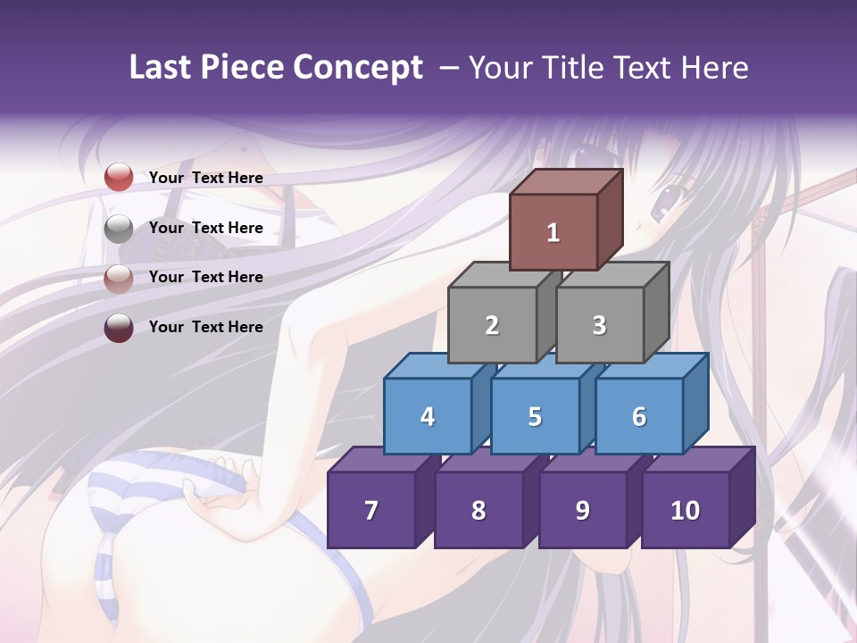 A Woman With Long Hair And Purple Eyes Is Posing For A Picture PowerPoint Template