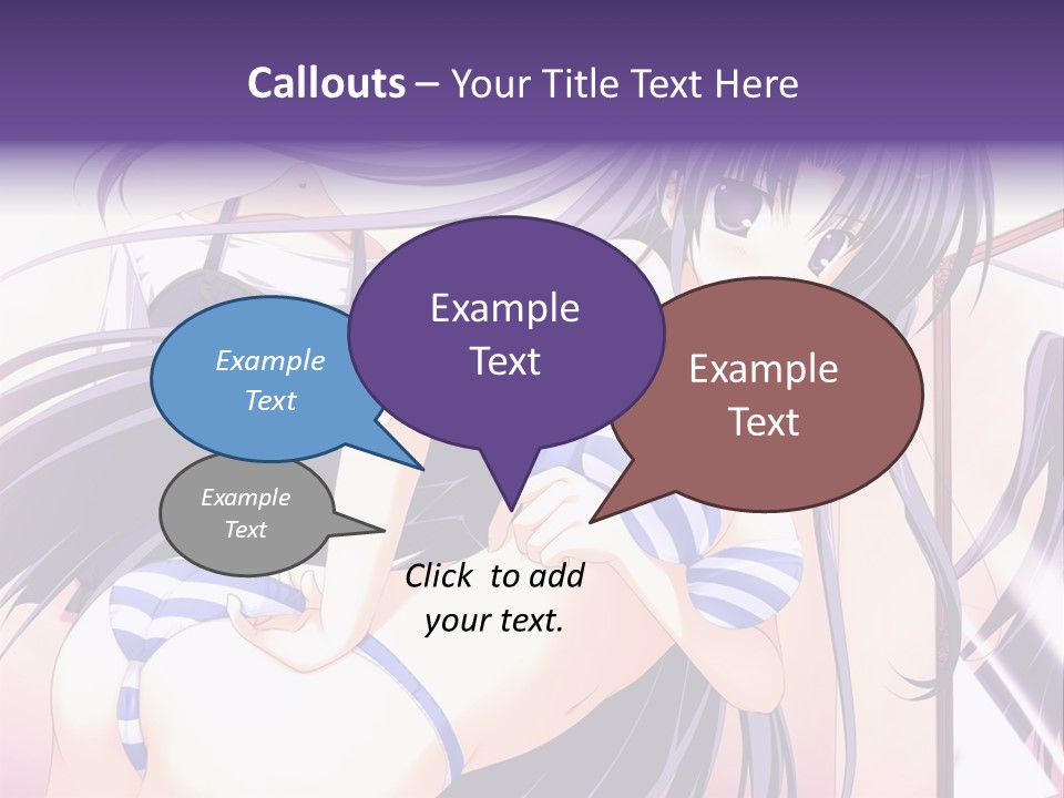 A Woman With Long Hair And Purple Eyes Is Posing For A Picture PowerPoint Template