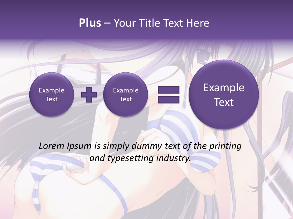 A Woman With Long Hair And Purple Eyes Is Posing For A Picture PowerPoint Template