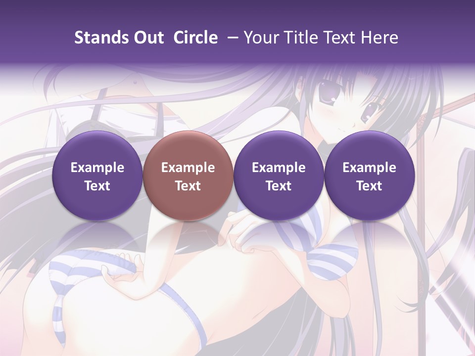 A Woman With Long Hair And Purple Eyes Is Posing For A Picture PowerPoint Template