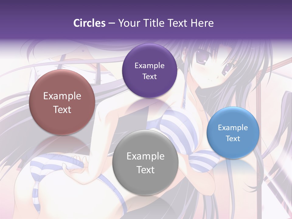 A Woman With Long Hair And Purple Eyes Is Posing For A Picture PowerPoint Template