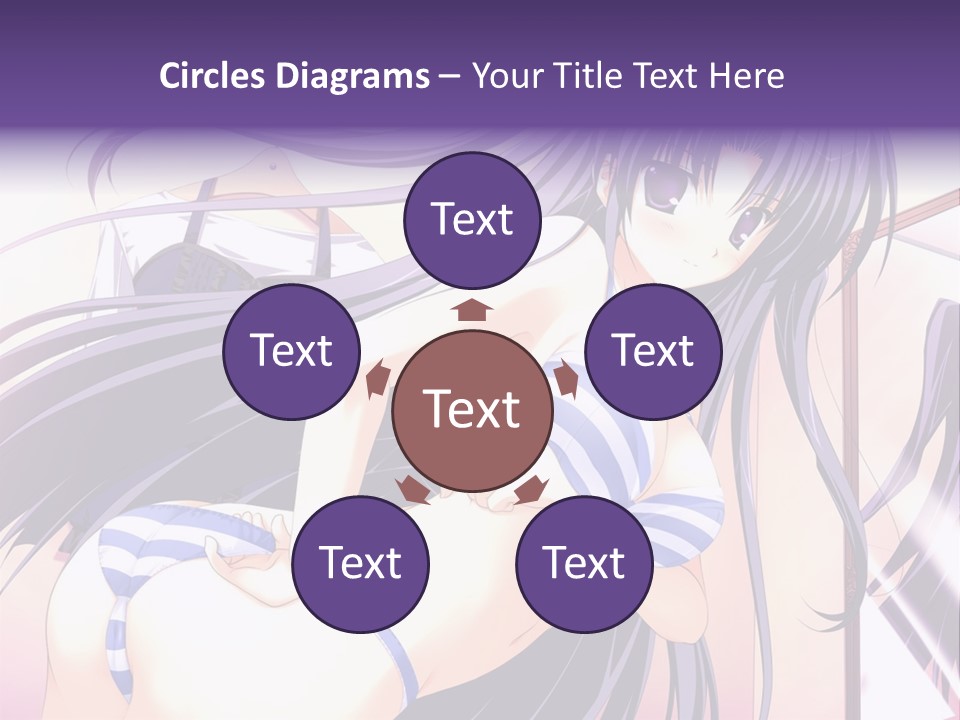 A Woman With Long Hair And Purple Eyes Is Posing For A Picture PowerPoint Template