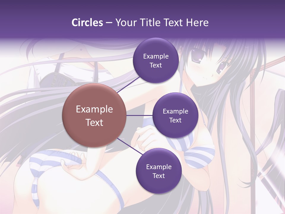 A Woman With Long Hair And Purple Eyes Is Posing For A Picture PowerPoint Template