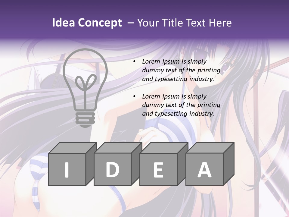 A Woman With Long Hair And Purple Eyes Is Posing For A Picture PowerPoint Template