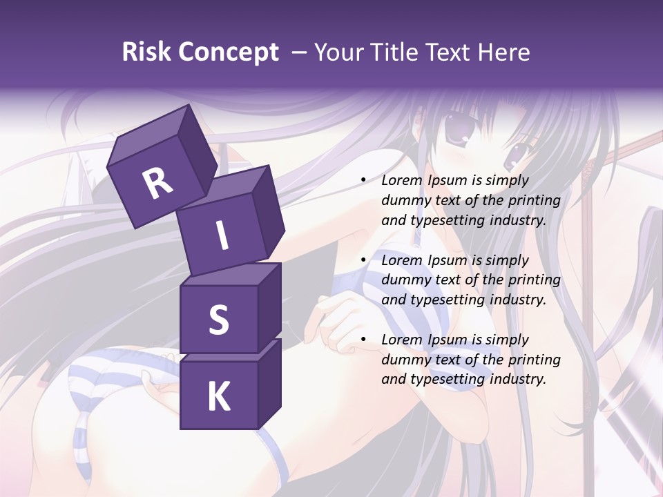 A Woman With Long Hair And Purple Eyes Is Posing For A Picture PowerPoint Template