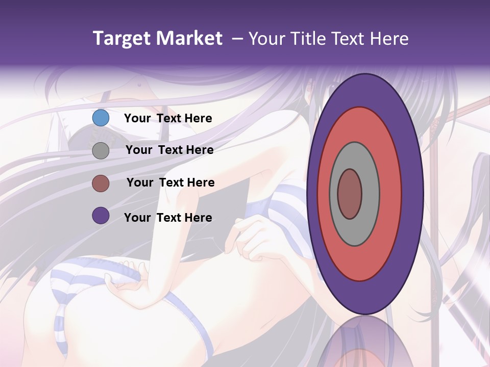 A Woman With Long Hair And Purple Eyes Is Posing For A Picture PowerPoint Template