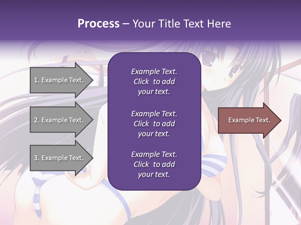 A Woman With Long Hair And Purple Eyes Is Posing For A Picture PowerPoint Template