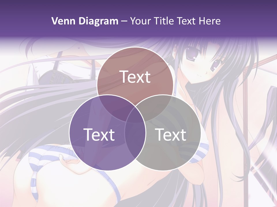 A Woman With Long Hair And Purple Eyes Is Posing For A Picture PowerPoint Template