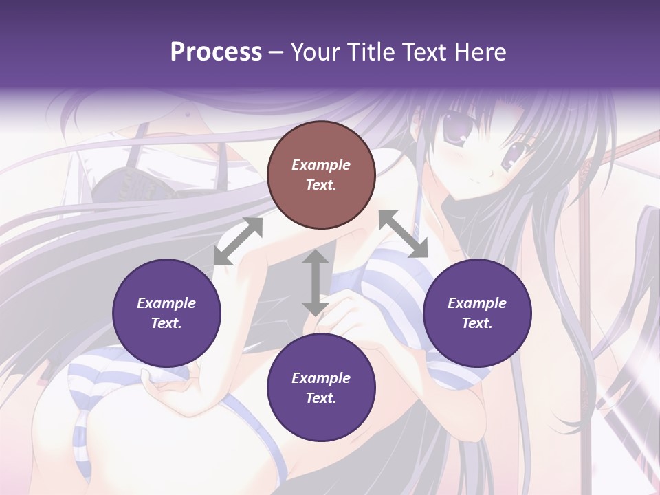 A Woman With Long Hair And Purple Eyes Is Posing For A Picture PowerPoint Template