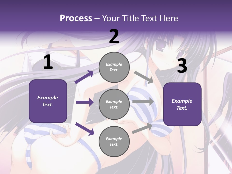 A Woman With Long Hair And Purple Eyes Is Posing For A Picture PowerPoint Template