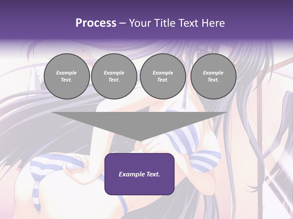 A Woman With Long Hair And Purple Eyes Is Posing For A Picture PowerPoint Template