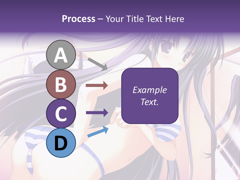 A Woman With Long Hair And Purple Eyes Is Posing For A Picture PowerPoint Template