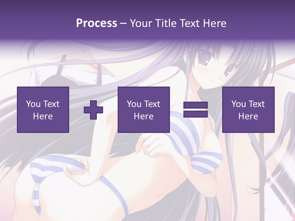 A Woman With Long Hair And Purple Eyes Is Posing For A Picture PowerPoint Template