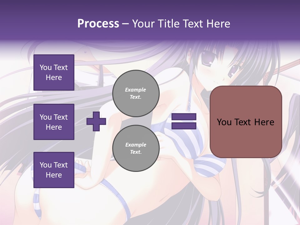 A Woman With Long Hair And Purple Eyes Is Posing For A Picture PowerPoint Template