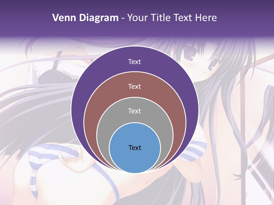 A Woman With Long Hair And Purple Eyes Is Posing For A Picture PowerPoint Template