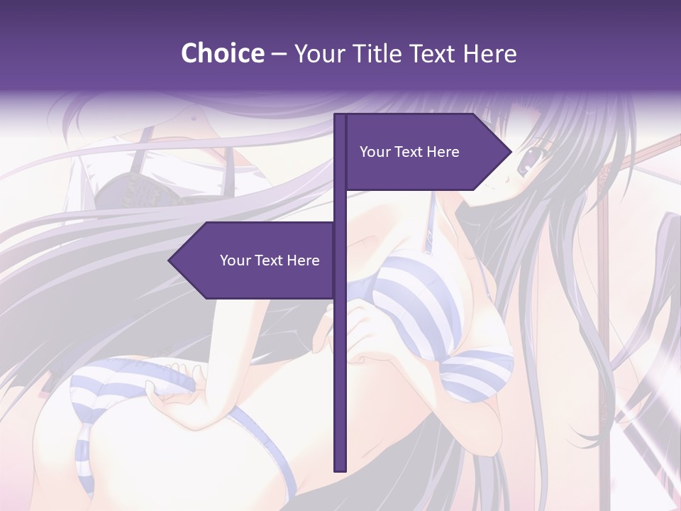 A Woman With Long Hair And Purple Eyes Is Posing For A Picture PowerPoint Template