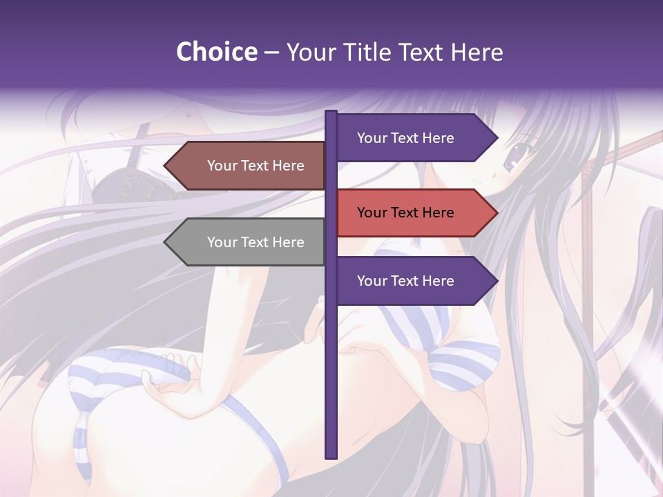 A Woman With Long Hair And Purple Eyes Is Posing For A Picture PowerPoint Template