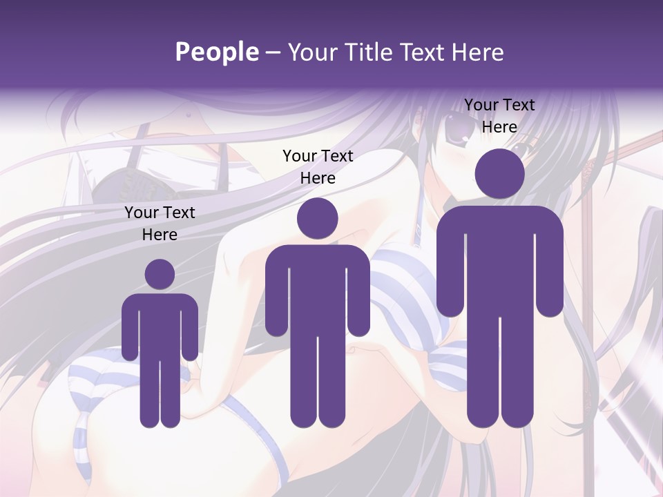 A Woman With Long Hair And Purple Eyes Is Posing For A Picture PowerPoint Template