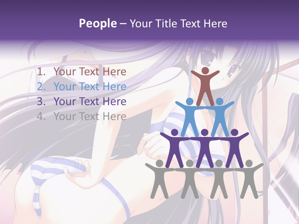 A Woman With Long Hair And Purple Eyes Is Posing For A Picture PowerPoint Template