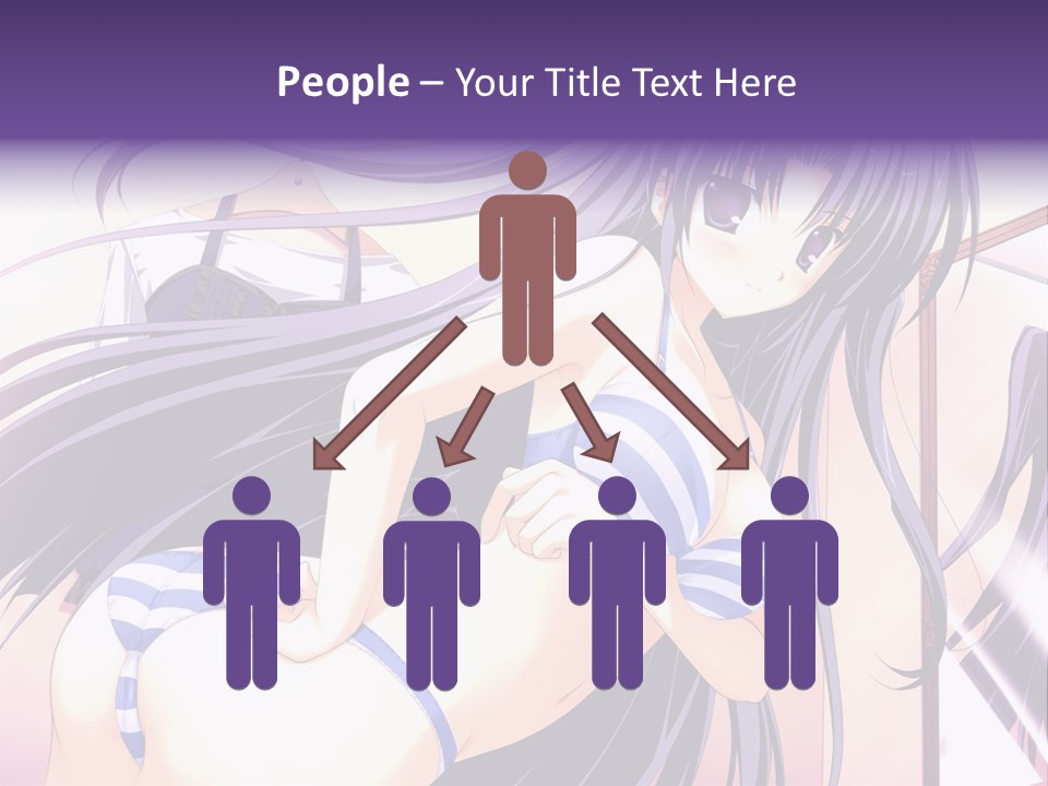 A Woman With Long Hair And Purple Eyes Is Posing For A Picture PowerPoint Template