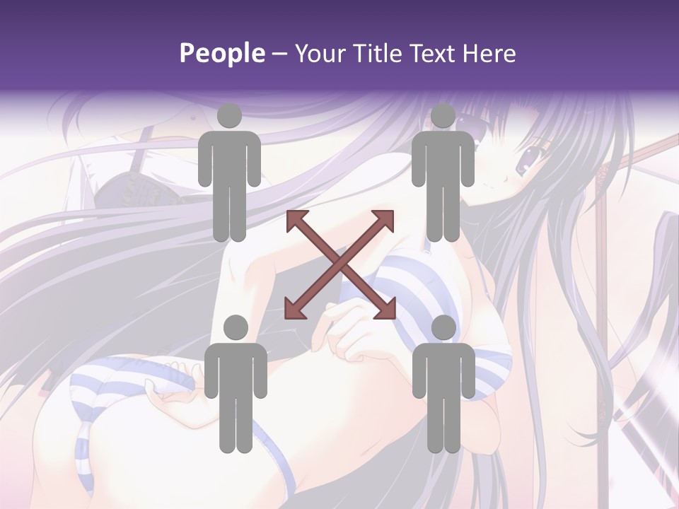 A Woman With Long Hair And Purple Eyes Is Posing For A Picture PowerPoint Template