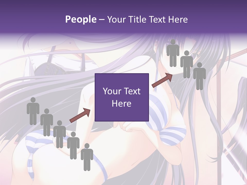 A Woman With Long Hair And Purple Eyes Is Posing For A Picture PowerPoint Template