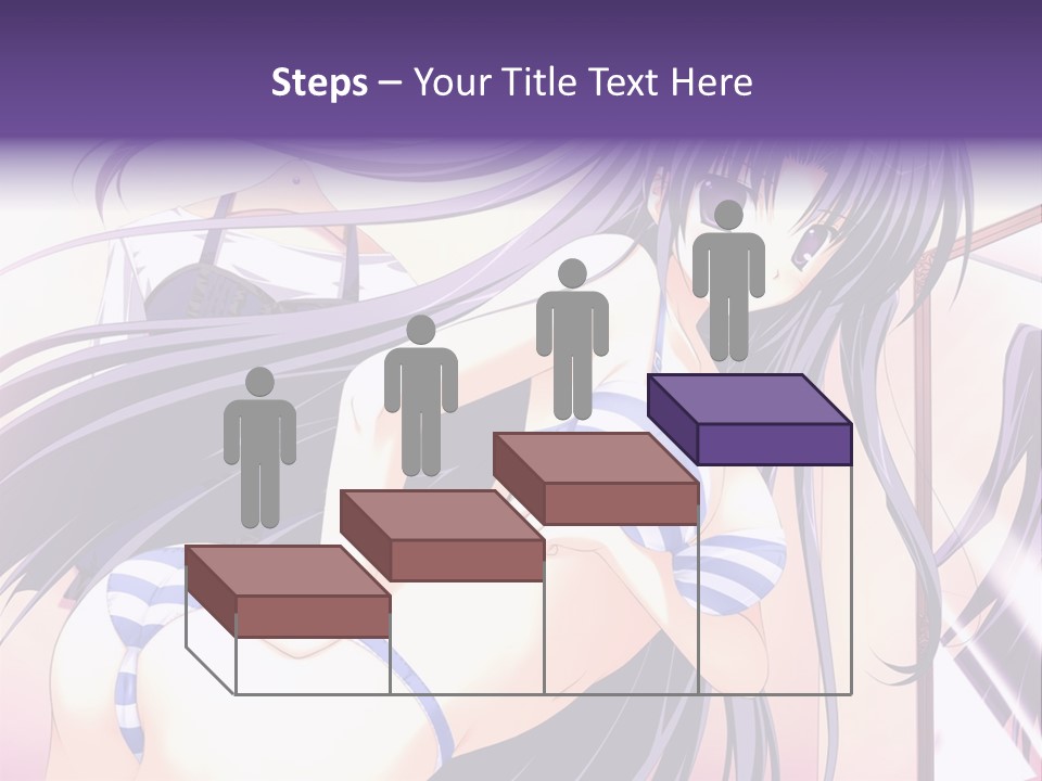 A Woman With Long Hair And Purple Eyes Is Posing For A Picture PowerPoint Template