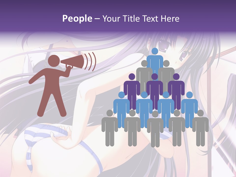 A Woman With Long Hair And Purple Eyes Is Posing For A Picture PowerPoint Template