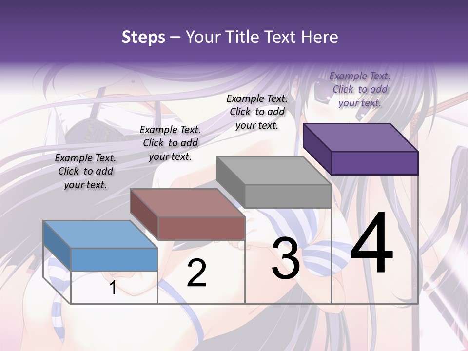 A Woman With Long Hair And Purple Eyes Is Posing For A Picture PowerPoint Template