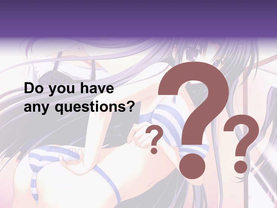 A Woman With Long Hair And Purple Eyes Is Posing For A Picture PowerPoint Template