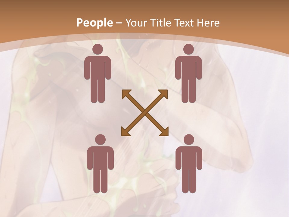 A Man With A Green Shirt Is Holding His Hands On His Chest PowerPoint Template