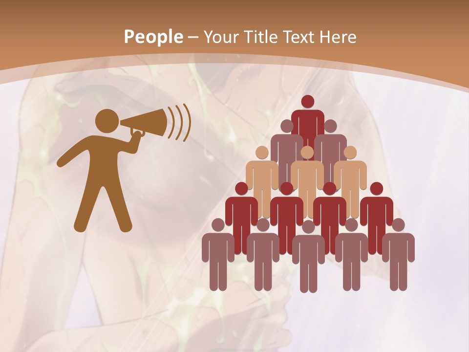 A Man With A Green Shirt Is Holding His Hands On His Chest PowerPoint Template