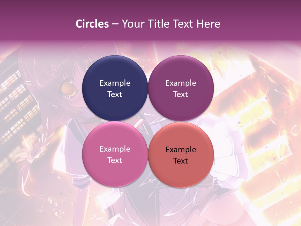 A Girl In A Short Skirt Is Dancing In Front Of A Cityscape PowerPoint Template